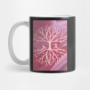 Grounded Trees and Humans Yoga Pink Marble Graphic Mug